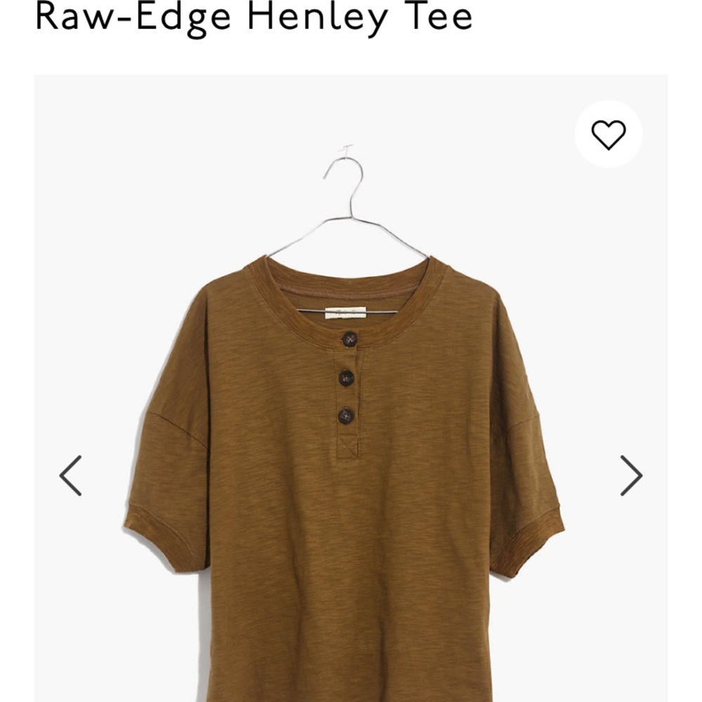 Madewell raw edge henley tee
